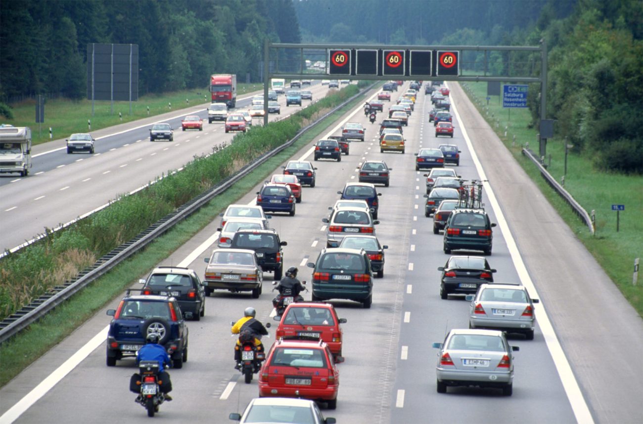 Stau auf der Autobahn.