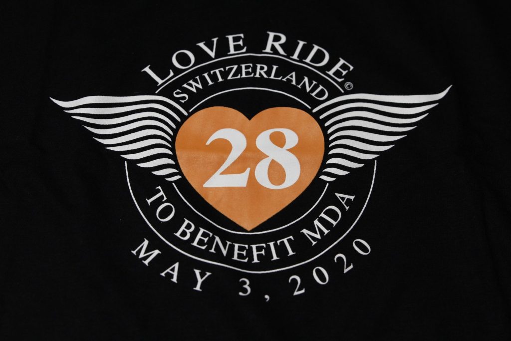 Vorderseite des Love-Ride-T-Shirt 2020. Foto: Dimitri Hüppi