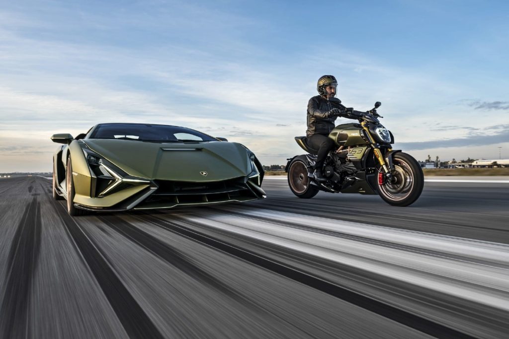 Ducati Diavel 1260 Lamborghini und Lamborghini Siàn FKP 37. Foto: ampnet