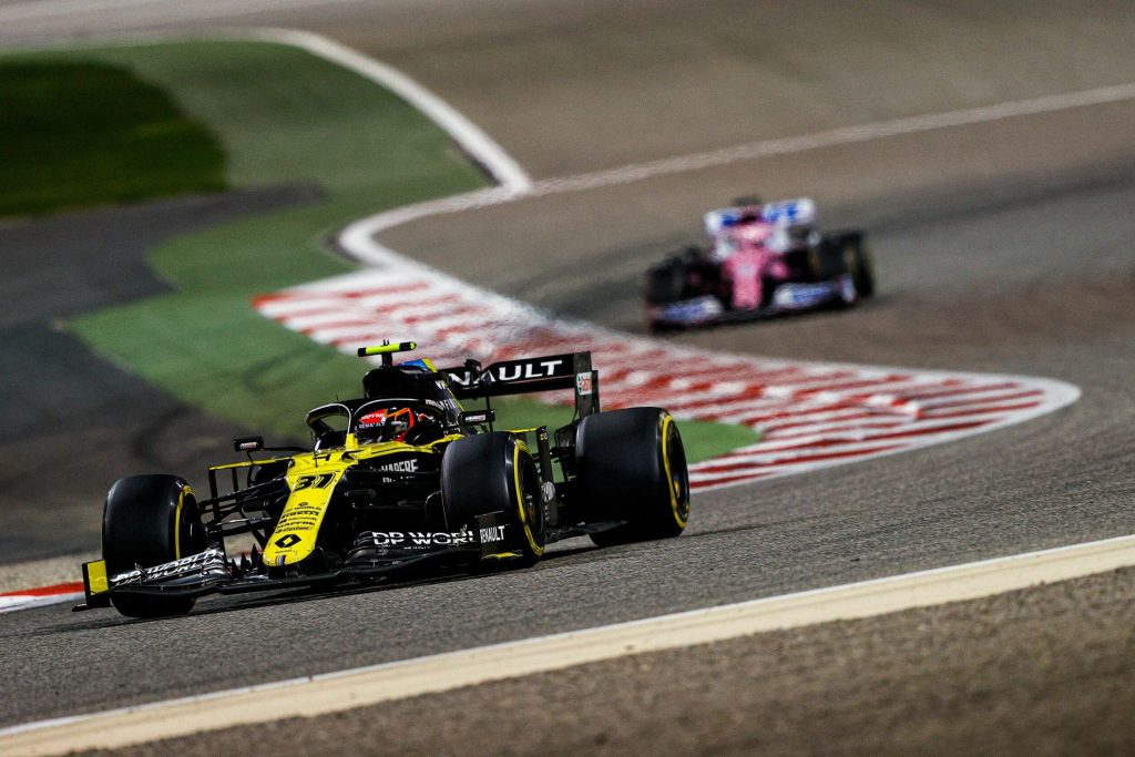 Renault beim Formel-1-Rennen 2020 in Bahrain. Foto: ampnet