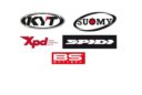 Die Markenlogos von spidi suomy kyt xpd bs battery. Seit 2025 neu bei der motoactive gmbh.